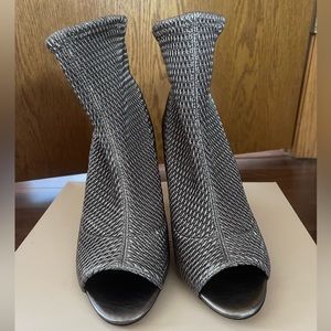 Open toe BCBG heel bootie